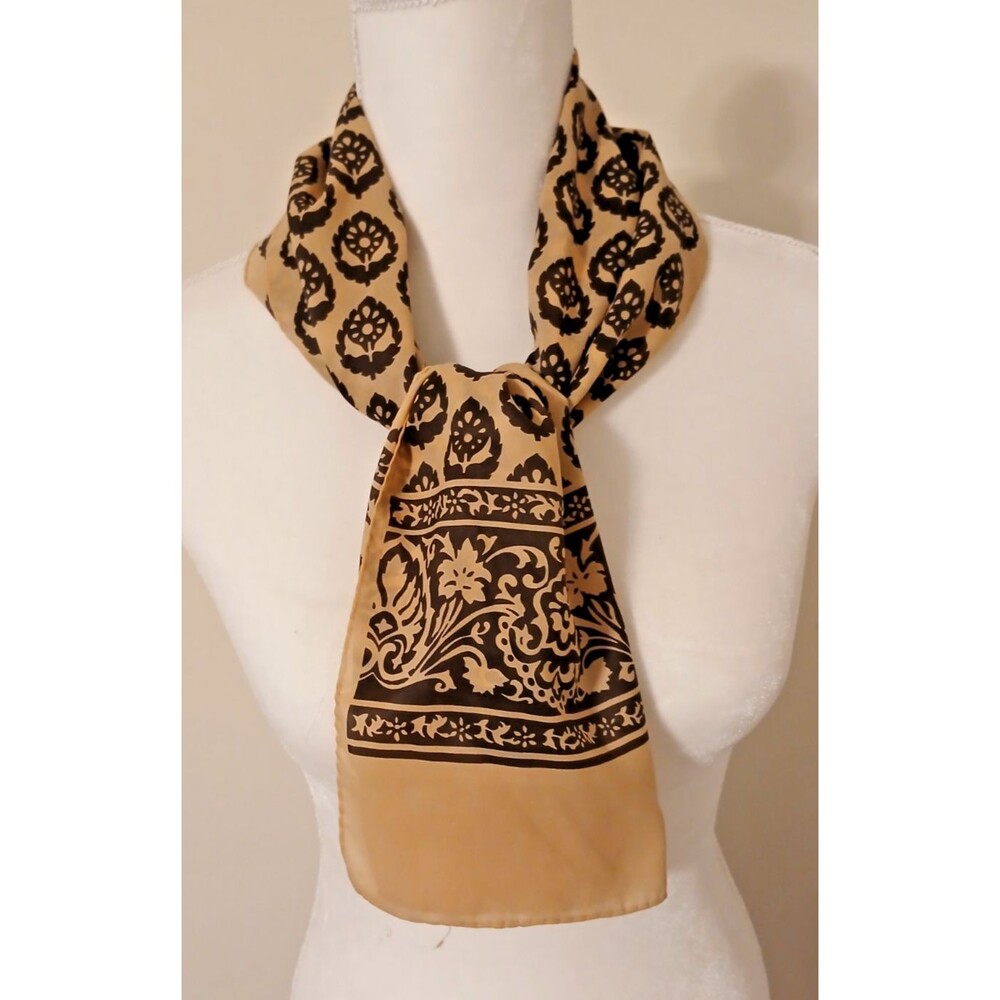 Vintage 1970's Scarf Robinson Golluber Polyester 13" x 44" Rectangle